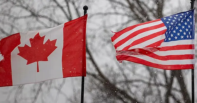 যুক্তরাষ্ট্র ও কানাডার পতাকা